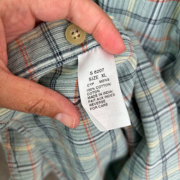 Woolrich mens green button down short sleeve shirt size XL - Picture 4 of 6